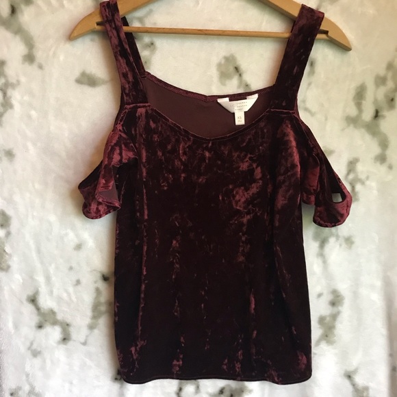 LC Lauren Conrad Velvet Top - Picture 2 of 5